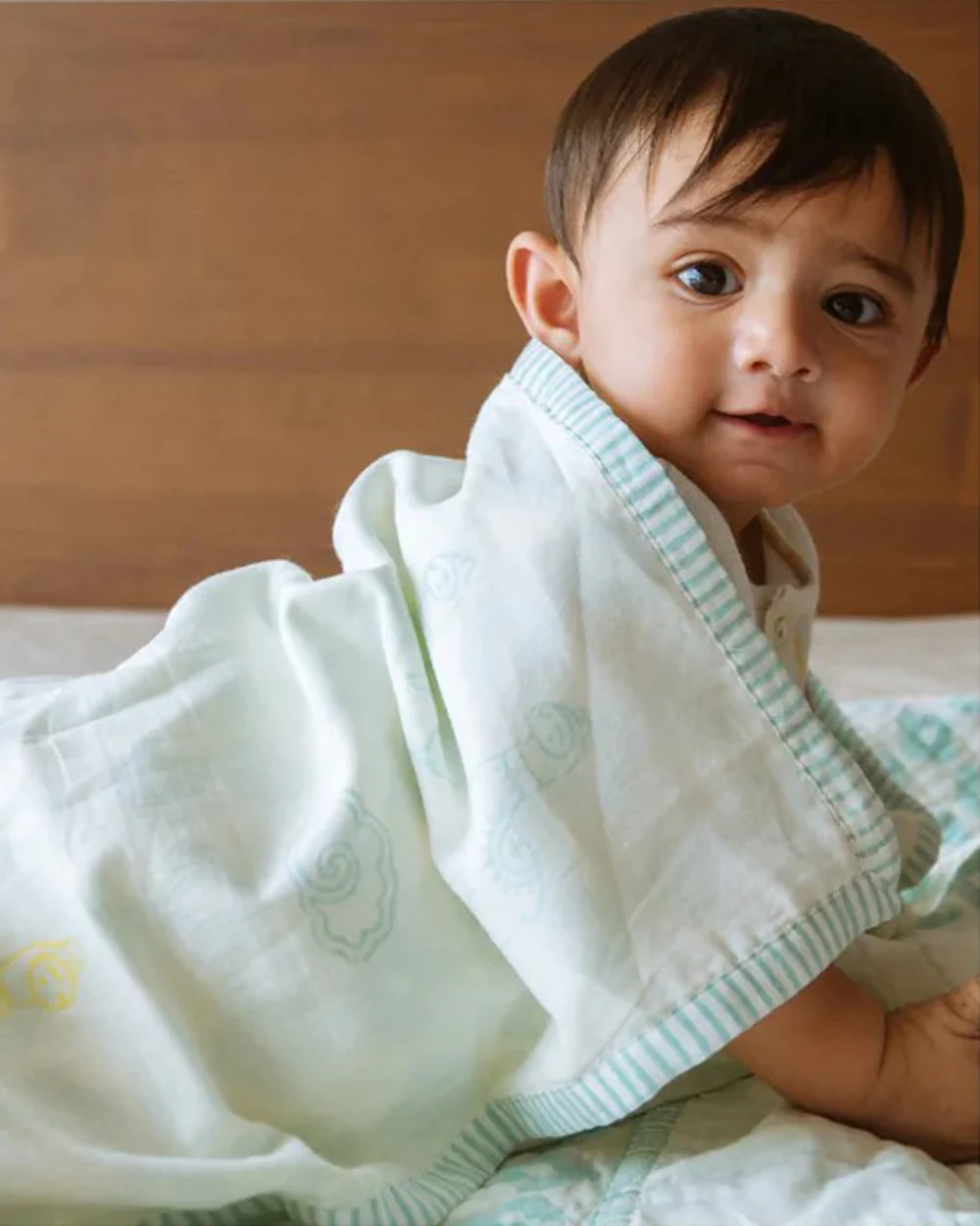 Dulaar 3 Layer Hand Block Printed Llama Love Baby Dohar Blanket-Pure Malmal Cotton Muslin-For Infants - Image 2