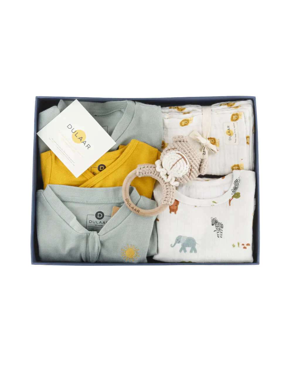 Dulaar Welcome Home Baby-Classic 0 To 6 Months New Born Gift Set-Pack Of 6-Gift For Baby Shower & Baby Birthday