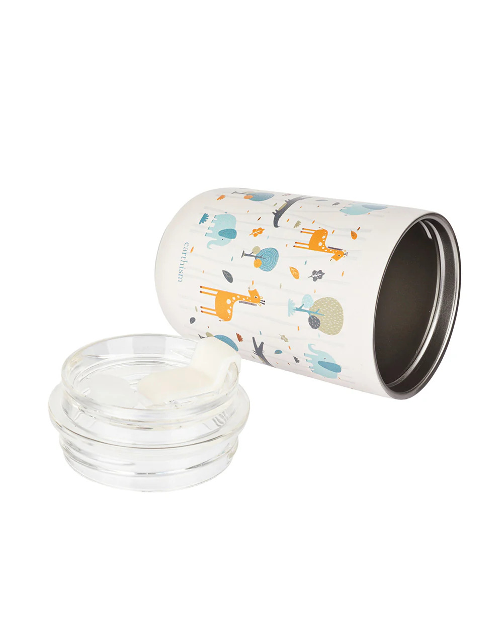 Earthism Double Wall Insulated Stainless Steel Tumbler-Jungle-With Lid & Straw-For Infants - Image 2