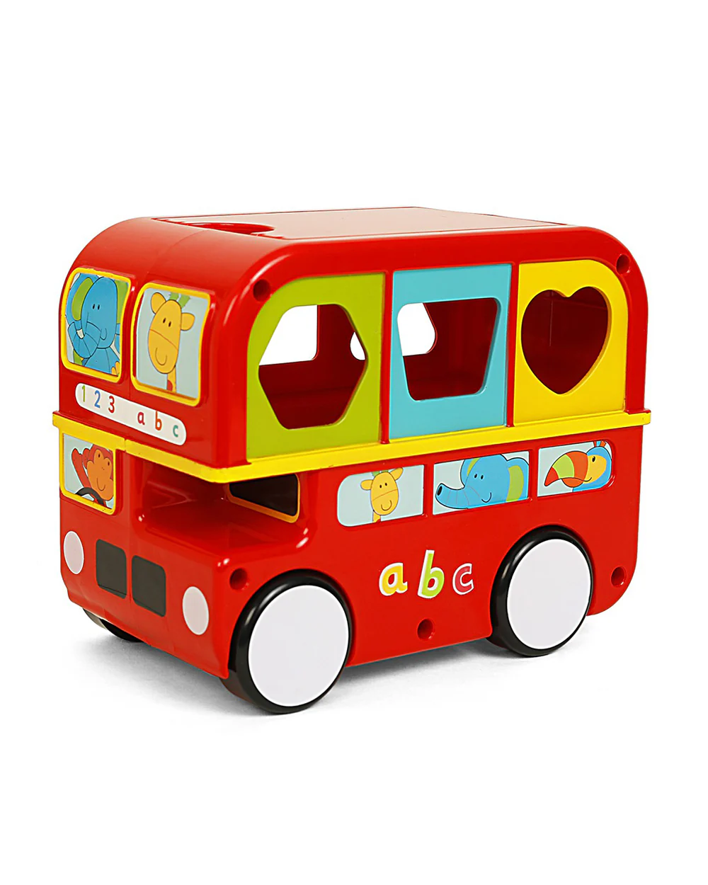 ELC Shape Sorting Bus Red-Includes 6 Colorful Shapes-Improves Hand Eye Coordination-Shape Sorter & Stacker-Learning & Educational Toys-12M+ - Image 2