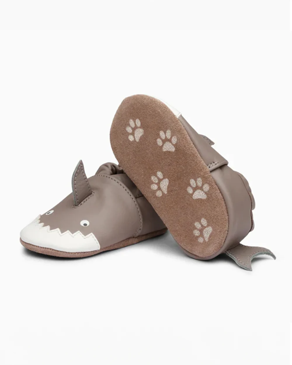 Elves Grey Shark Anti-Skid Slip On Shoes For Infants - Image 3
