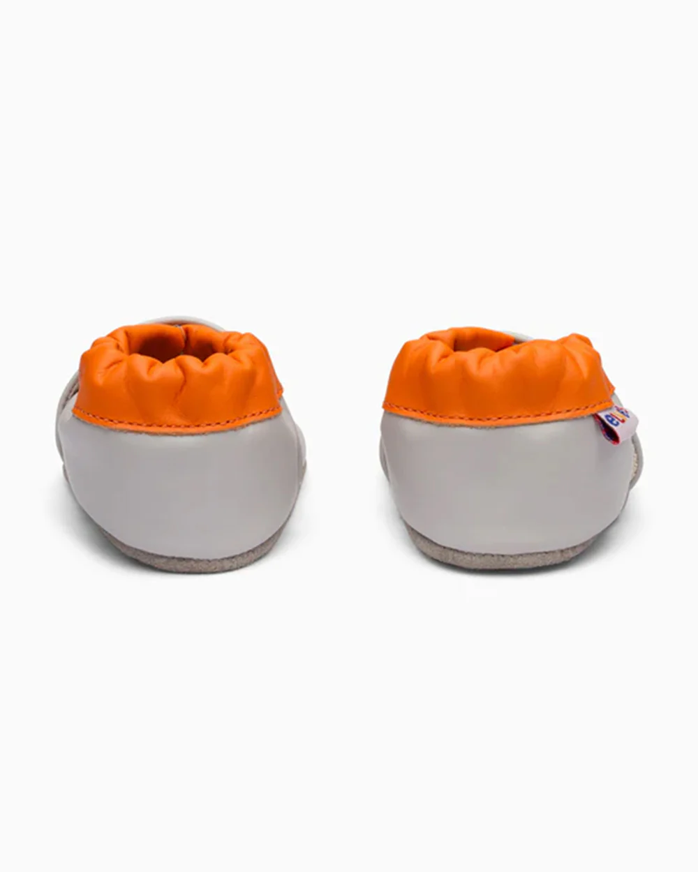 Elves Light Grey & Orange Tiger Anti-Skid Slip On Shoes For Infants - Image 4