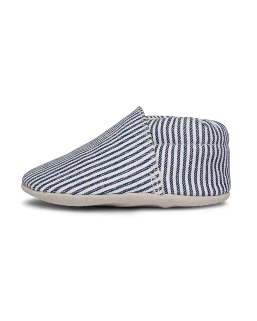 Elves Navy Blue Striped Anti-Skid Slip On Shoes For Infants - Image 2