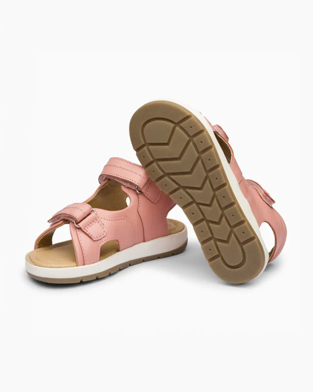 Elves Peach Straps Velcro Sandals For Infants - Image 5