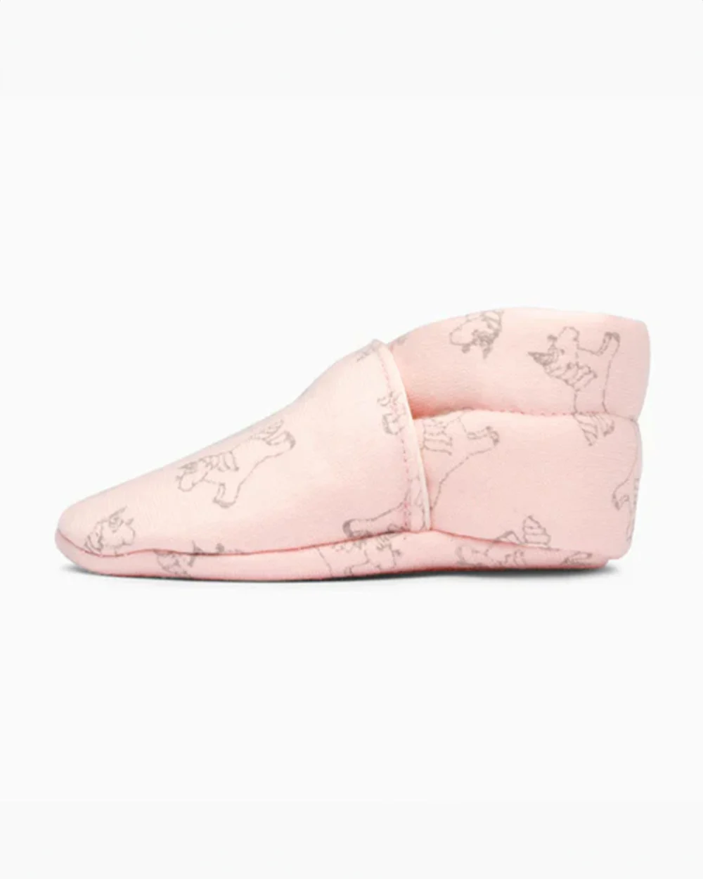 Elves Pink Unicorn Print Anti-Skid Slip On Shoes For Infants - Image 2