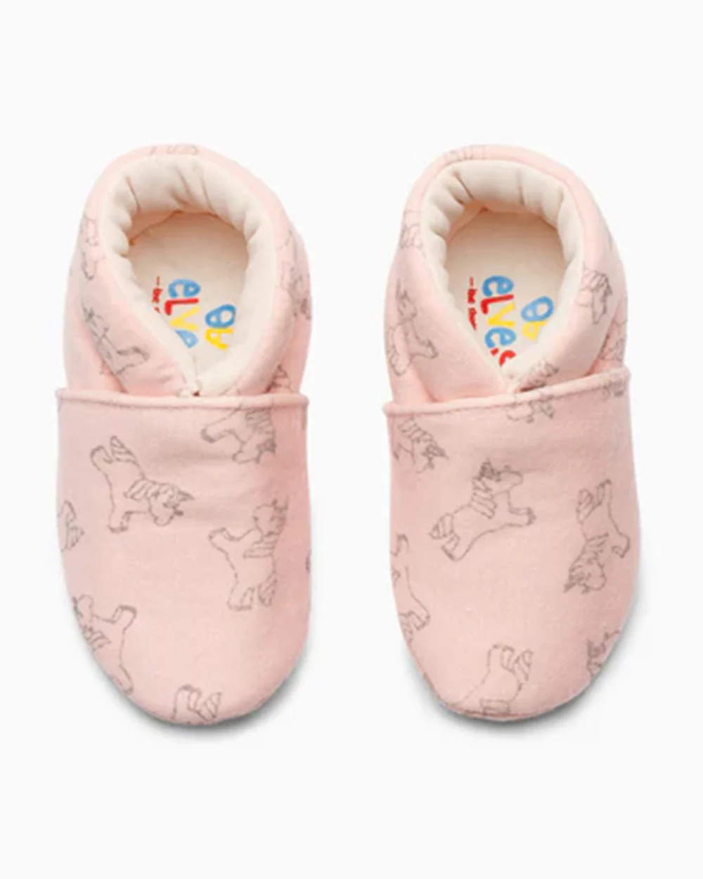 Elves Pink Unicorn Print Anti-Skid Slip On Shoes For Infants - Image 5