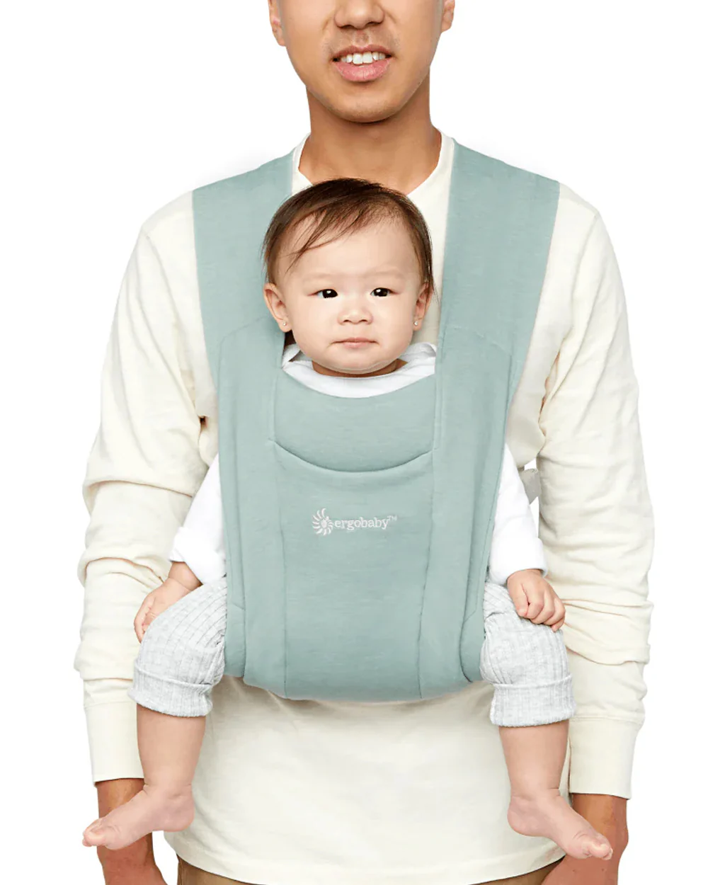 Ergobaby Embrace Baby Carrier-With 3 Carry Positions-Hip Healthy Certified-Breastfeeding Friendly-Cushioned Neck Support-For 0 to 12M (3.2 to 11.3 Kg)-Jade - Image 10