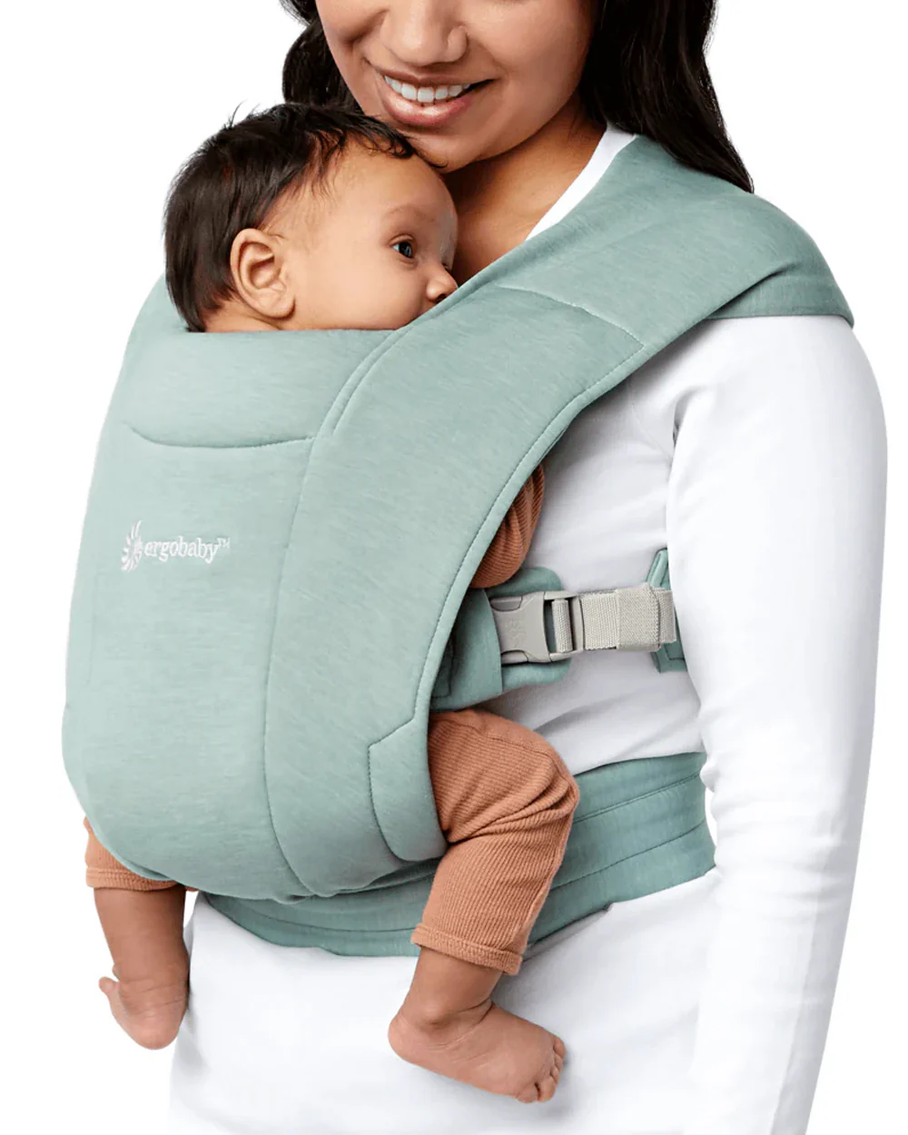 Ergobaby Embrace Baby Carrier-With 3 Carry Positions-Hip Healthy Certified-Breastfeeding Friendly-Cushioned Neck Support-For 0 to 12M (3.2 to 11.3 Kg)-Jade - Image 9