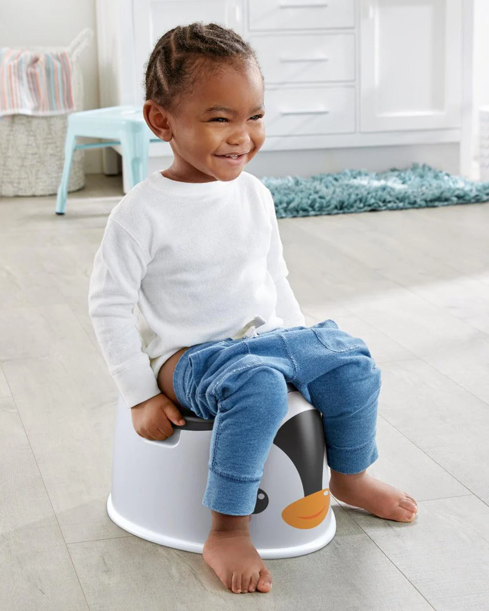 Fisher Price On The Go Potty Chair-With Splash Guard-12 to 36M-Penguin - Image 7