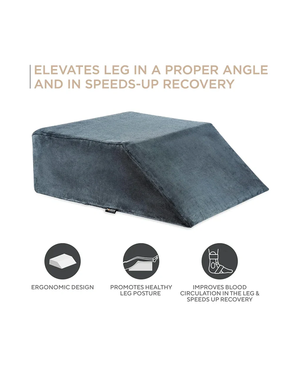 Fovera Pregnancy Pillow-Multipurpose Leg Elevation-Dark Grey-Memory Foam-For Maternity - Image 2