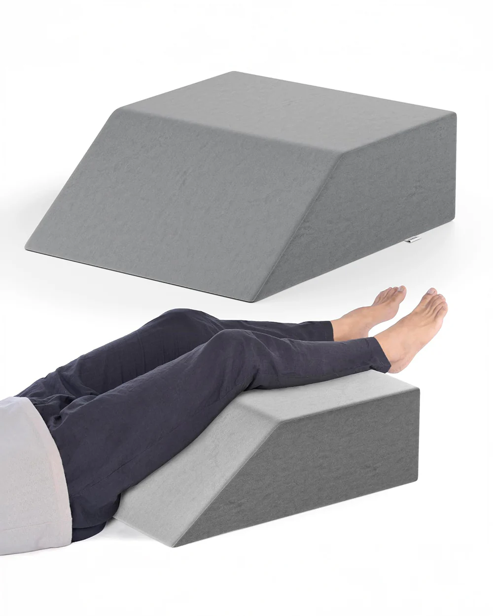 Fovera Pregnancy Pillow-Multipurpose Leg Elevation-Grey-Memory Foam-For Maternity - Image 8