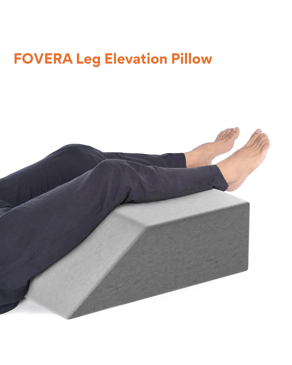 Fovera Pregnancy Pillow-Multipurpose Leg Elevation-Grey-Memory Foam-For Maternity - Image 9