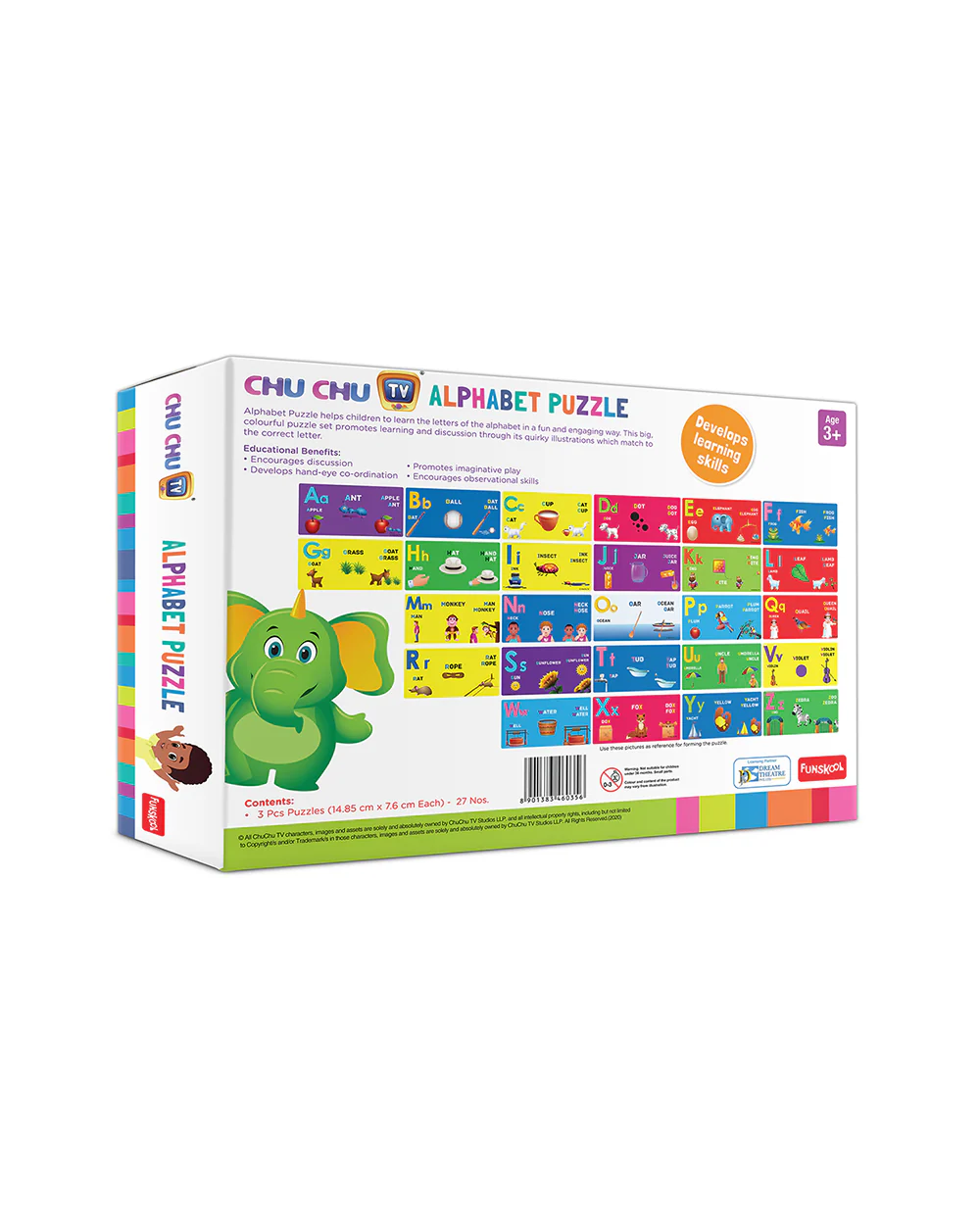 Funskool ChuChu TV Alphabets Puzzle-26 x 3 Pieces-Learning & Educational Toys-24M+ - Image 6