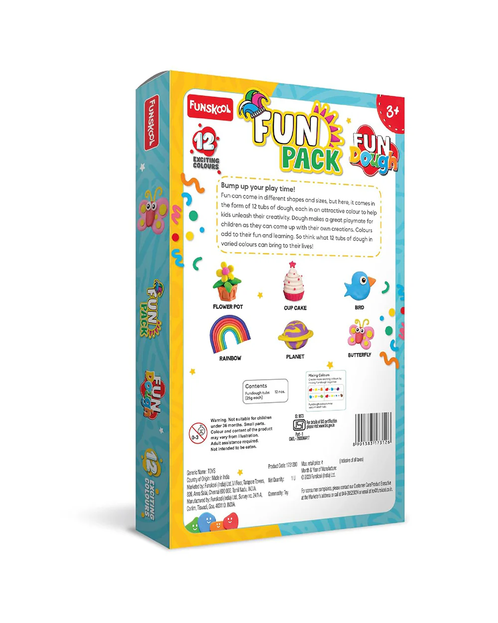 Funskool Fundough Fun Pack-With 12 Clay Tubs-Art & Craft Kit-18M+ - Image 4