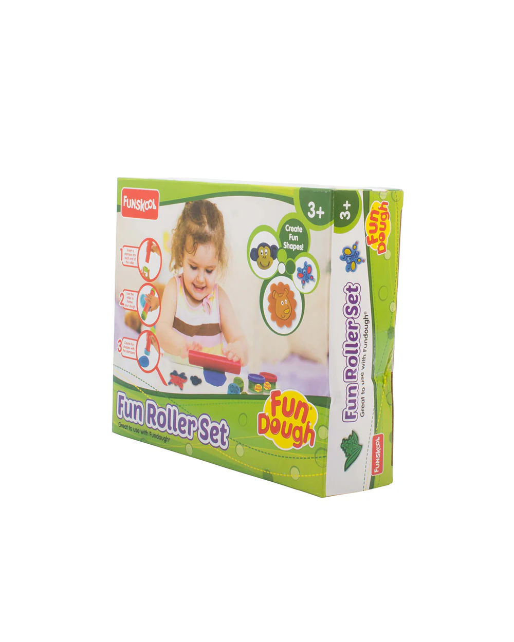 Funskool Fundough Fun Roller Set-With 6 Stampers, 2 Tools & 2 Clay Tubs-Art & Craft Kit-18M+ - Image 3