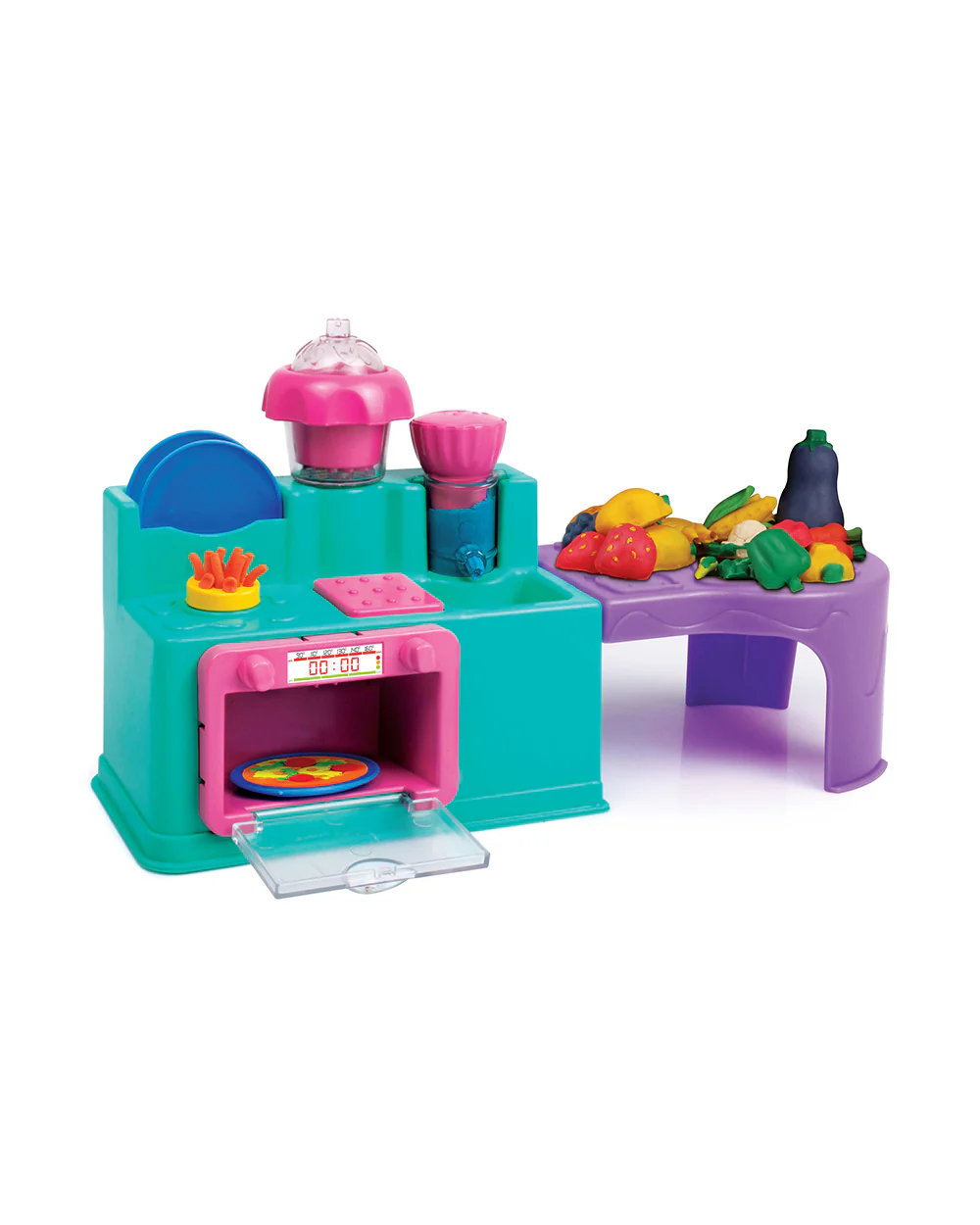 Funskool Fundough Kitchen Set-With Extruder, Kitchen Counter, Mixer, Working Table & 4 Clay Tubs-Art & Craft Kit-18M+ - Image 4