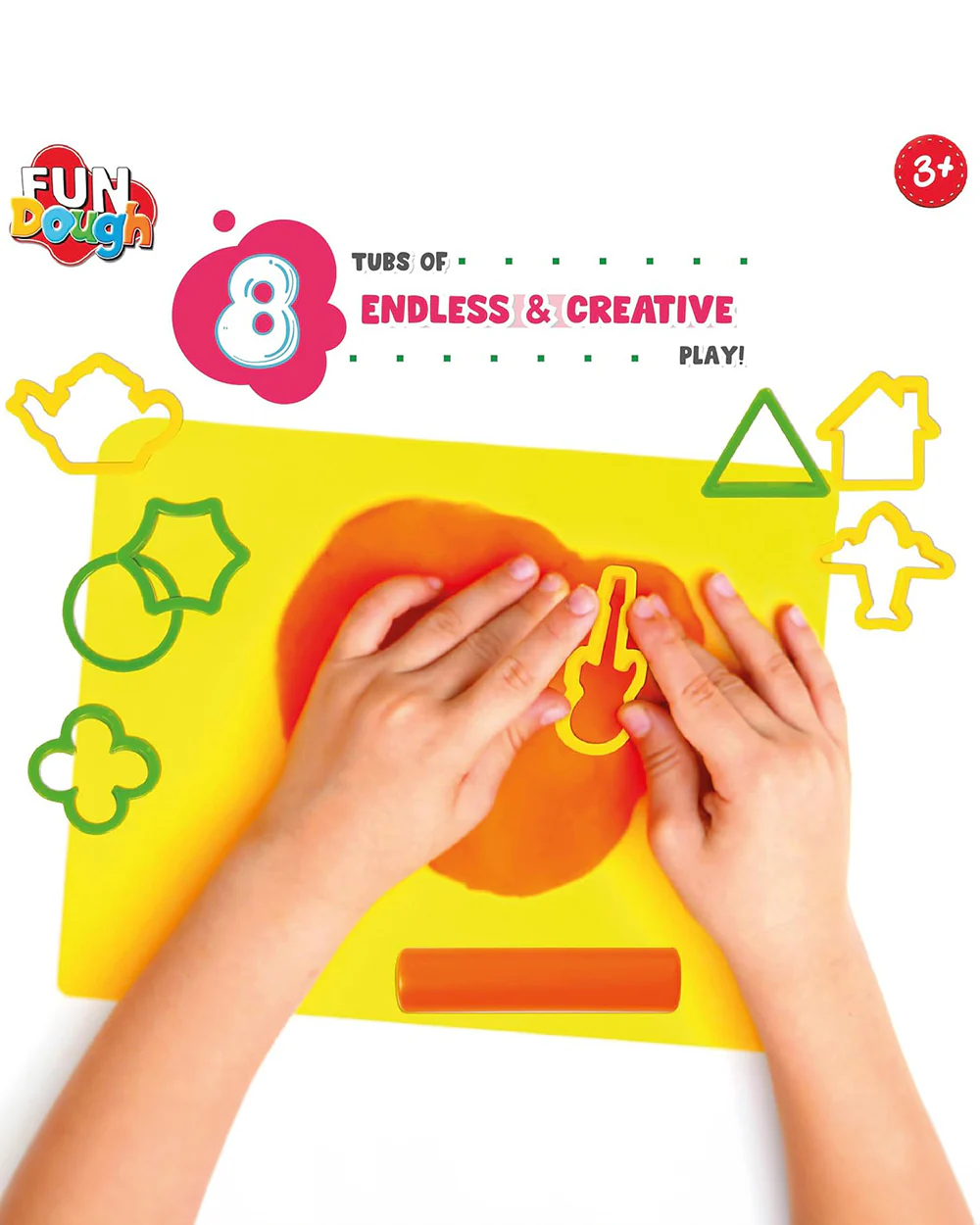Funskool Fundough School Bus-With 8 Cutters & 8 Clay Tubs-Art & Craft Kit-18M+ - Image 9