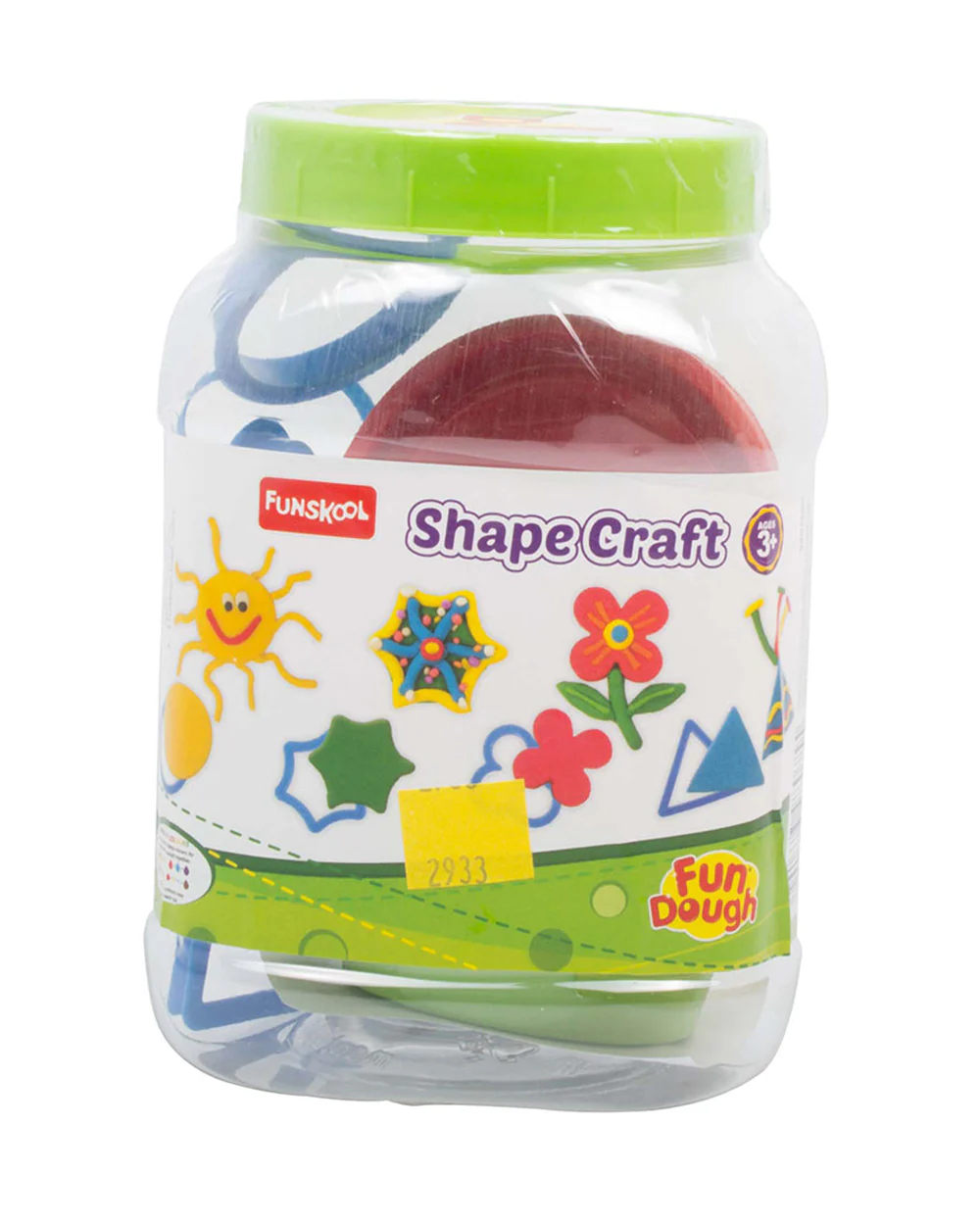 Funskool Fundough Shape-With 4 Shape Cutters & 2 Clay Tubs-Art & Craft Kit-18M+