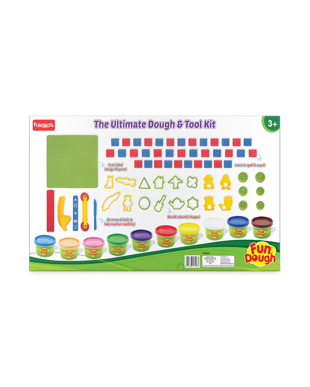 Funskool Fundough Ultimate Dough-With 64 Tools & 10 Clay Tubs-Art & Craft Kit-18M+ - Image 2