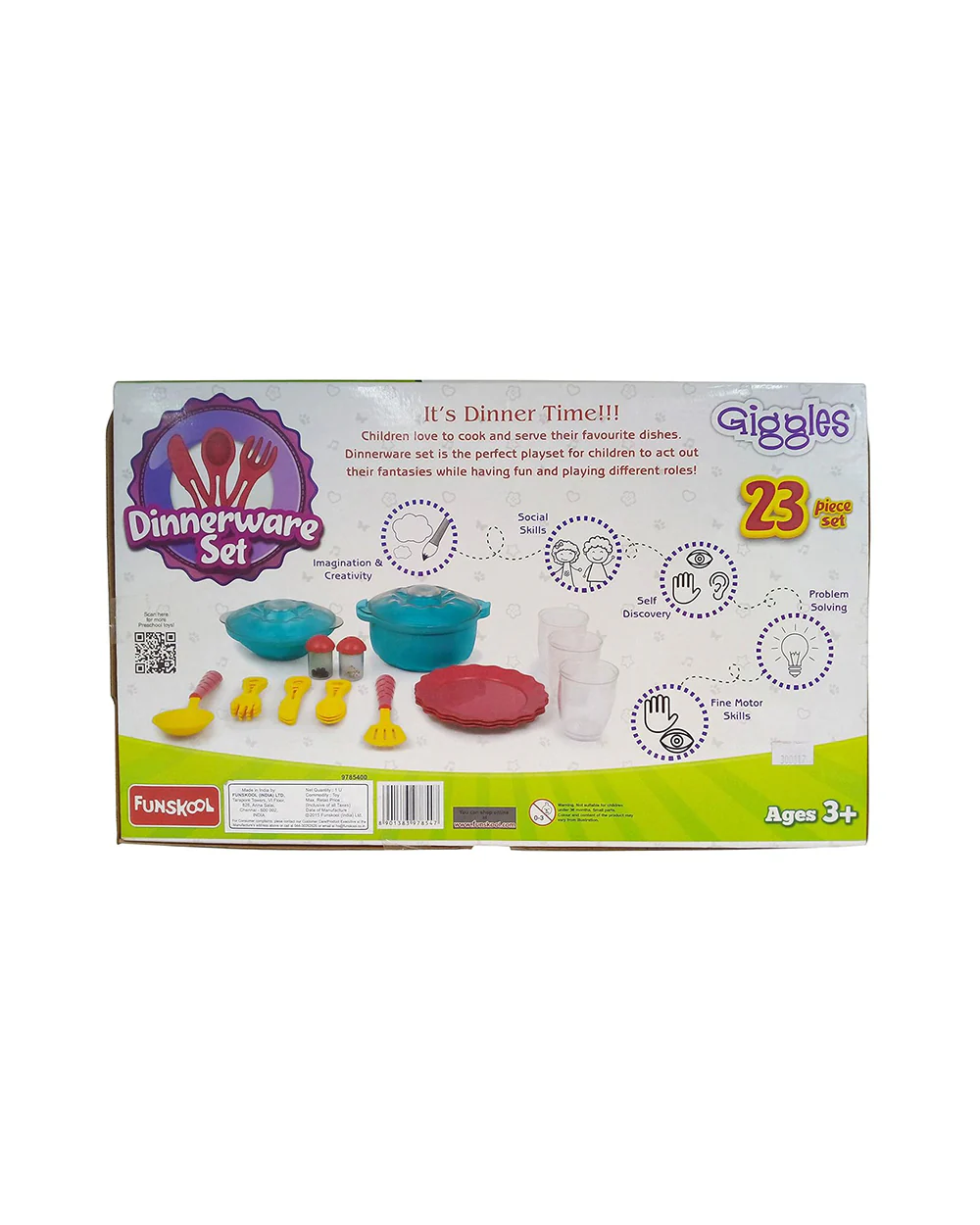 Funskool Giggles Dinnerware Party Set-Pretend & Play Toy-24M+ - Image 6