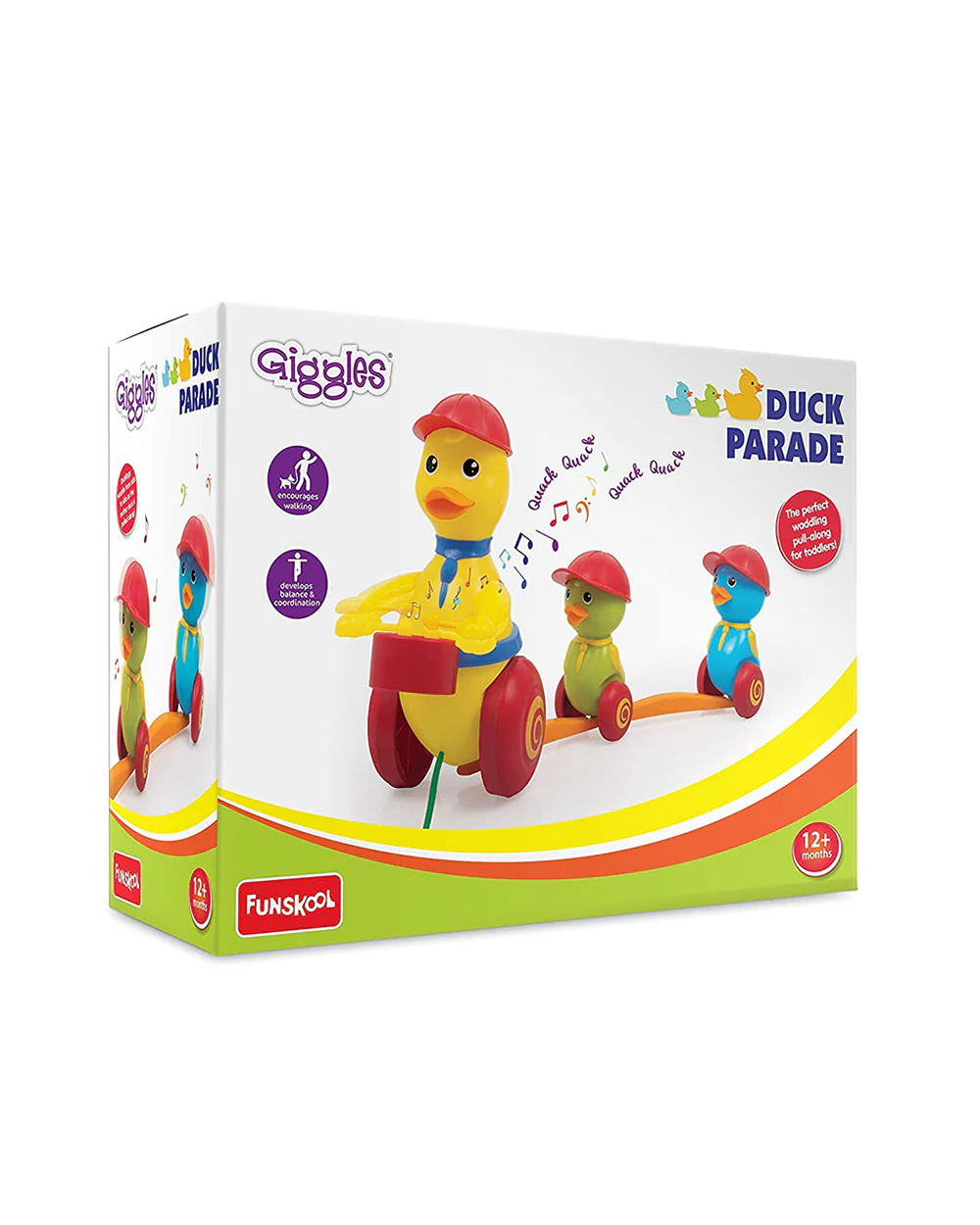 Funskool Giggles Duck Parade Push & Pull Toy-9M+ - Image 6