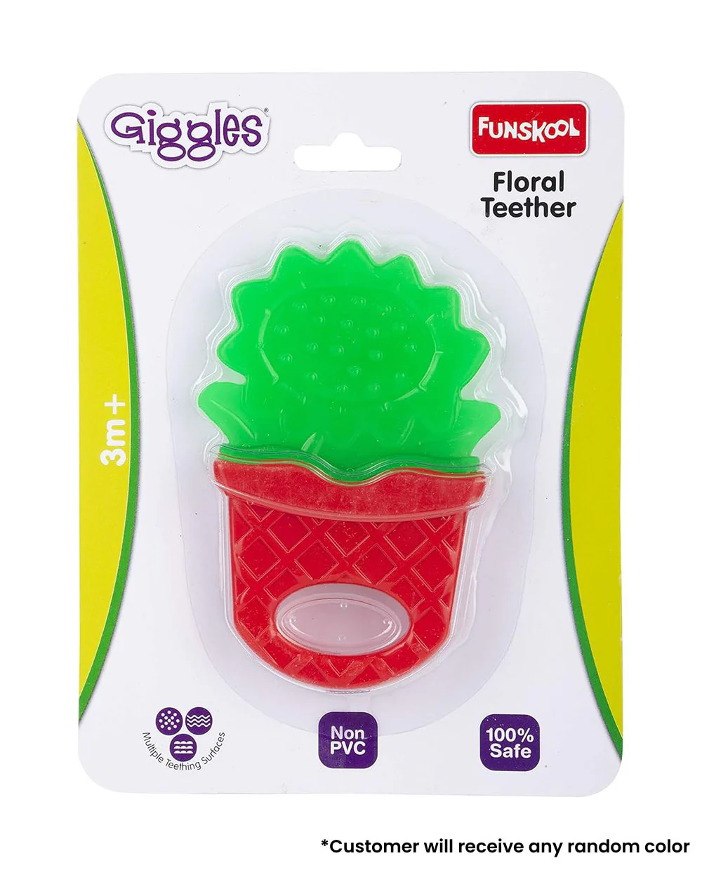 Funskool Giggles Floral Teether-Multi Textured & Easy to Grasp - Image 3