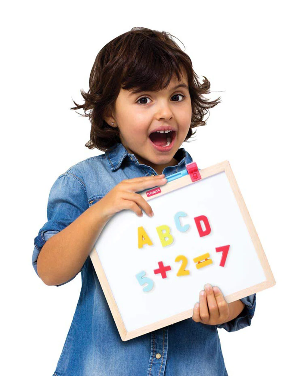Funskool Giggles Learn N Write Deluxe 3 In 1 Magnetic Easel Board-Chalkboard & Whiteboard-Art & Craft Kit-18M+ - Image 4