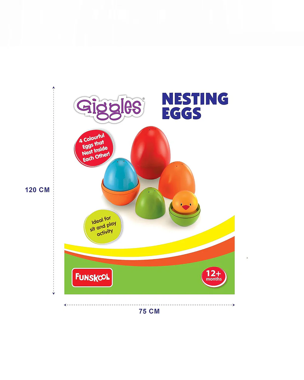 Funskool Giggles Nesting Eggs-Shape Sorter & Stacker-Learning & Educational Toys-12M+ - Image 7
