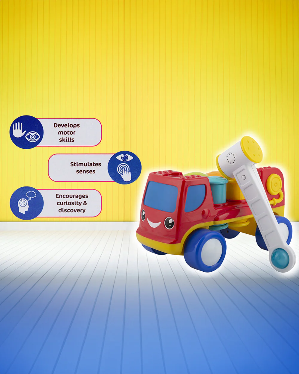 Funskool Giggles Peg Basher Fire Engine Musical Toy-12M+ - Image 11