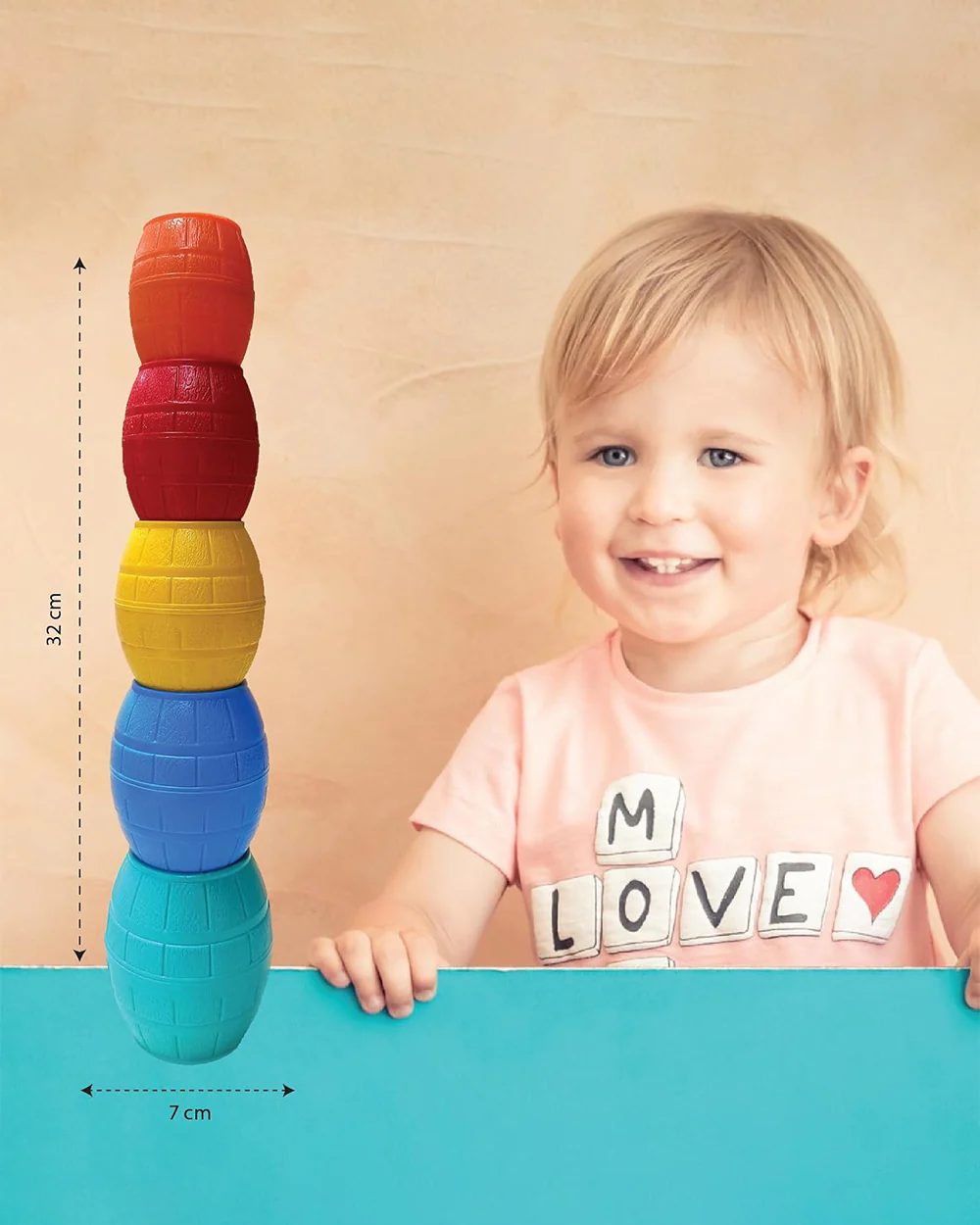 Funskool Giggles Stacking Barrels-Shape Sorter & Stacker-Learning & Educational Toys-12M+ - Image 5