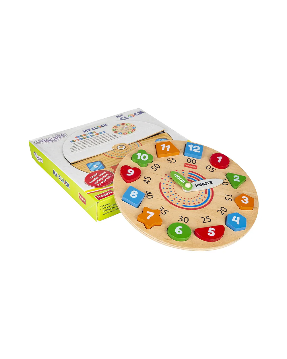Funskool Giggles Wooden Activity Clock-Shape Sorter & Stacker-Learning & Educational Toys-12M+ - Image 7