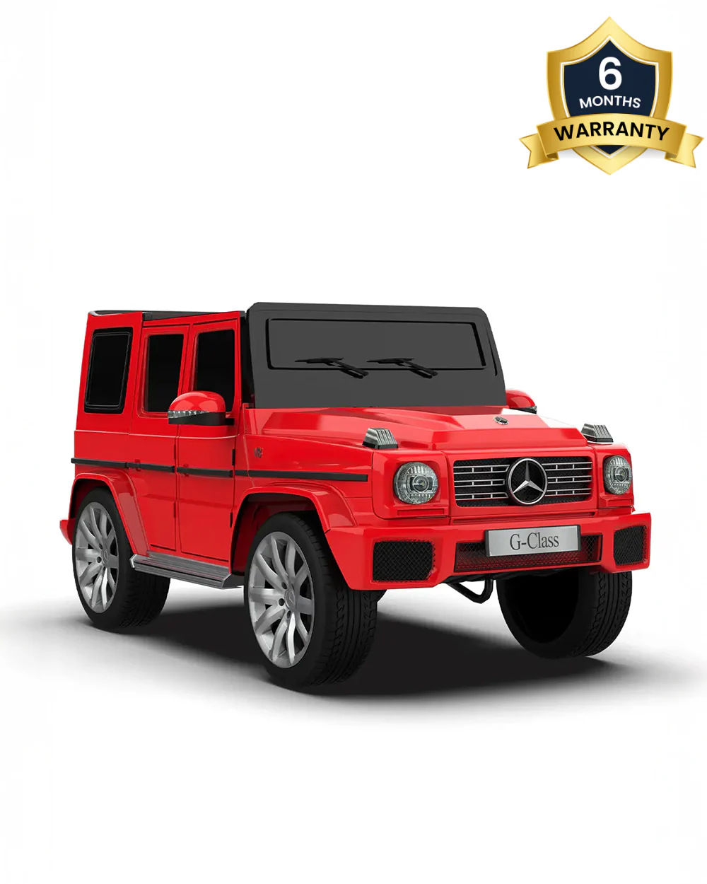 G Wagon Ride On Car-Battery Operated-With Manual or Remote Option to Steer-Tough Tires with Rear Suspension-Integrated Music-Emotorad-For 3Y+ (Upto 30 kg)-Red - Image 2