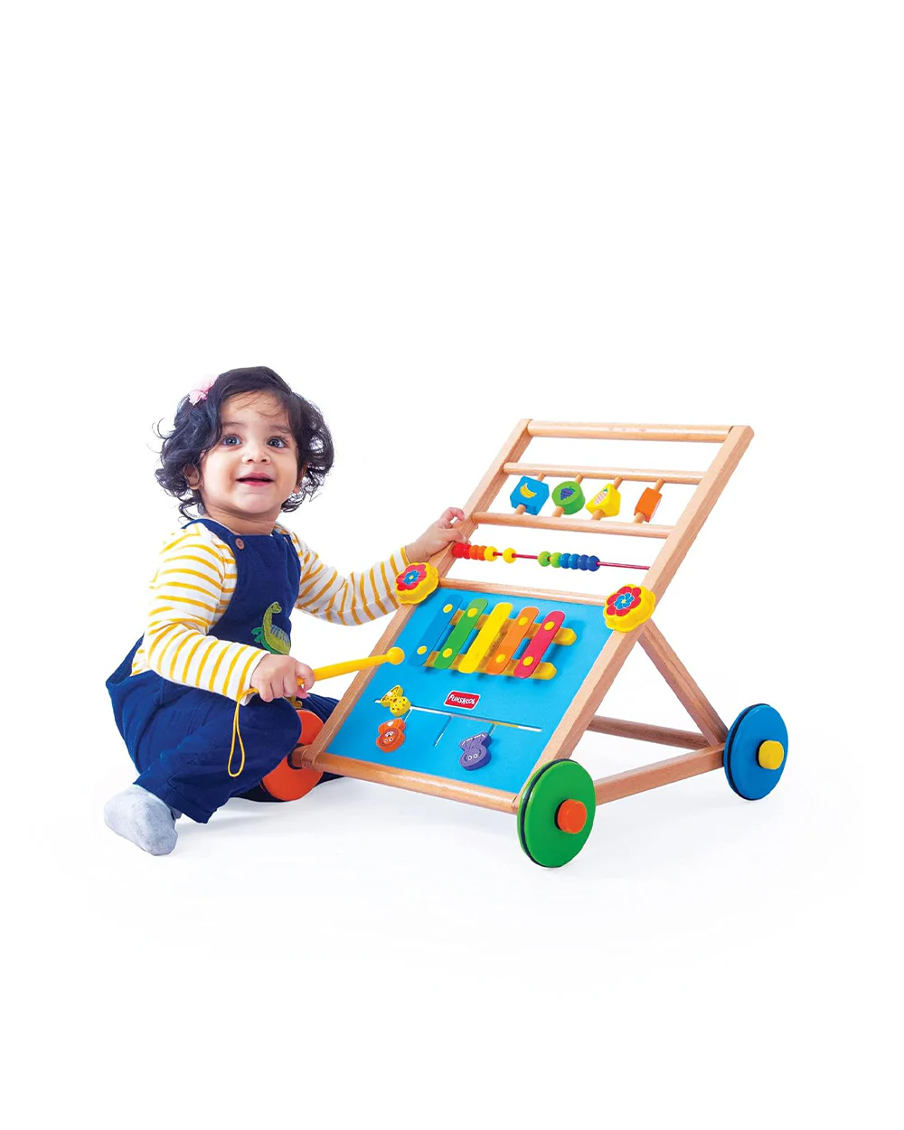 Giggles Baby Activity Walker-Wooden Push Walker-Develops Motor Skills-9M to 3Y - Image 5