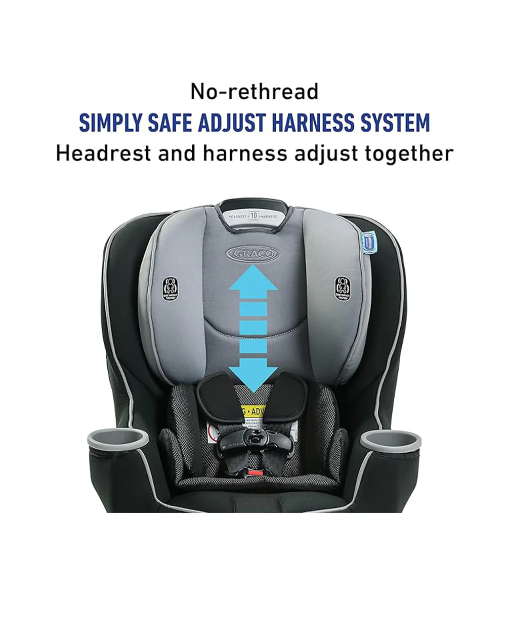 Graco Sequel 65 Baby Car Seat-Convertible (Front & Rear Facing)-6 Position Recline and 10 Position Adjustable Headrest-For 0 to 10Y (Upto 30Kg)-Anabele - Image 4