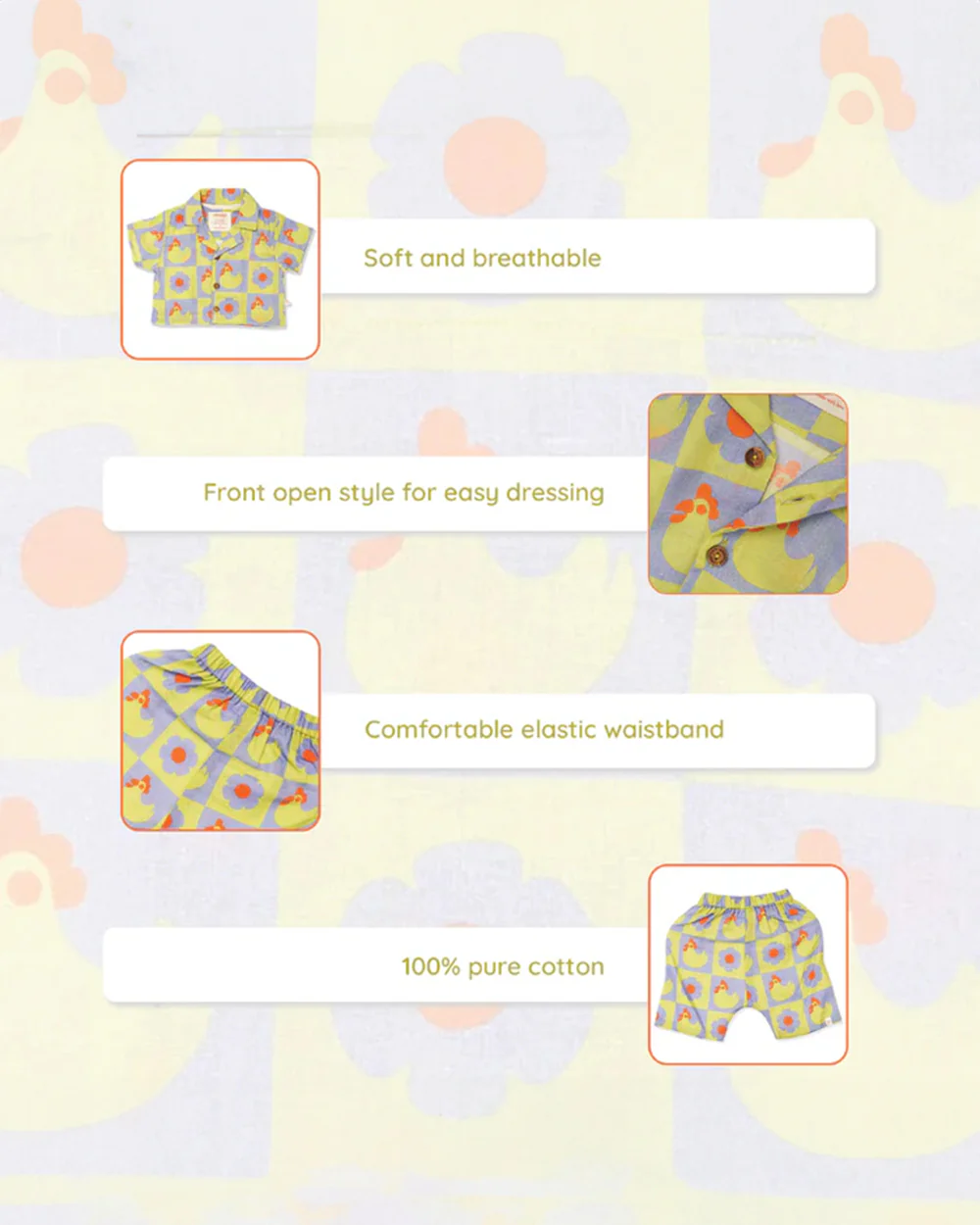 Greendigo Green & Grey Coord Set-Hen House-100% GOTS Certified Organic Cotton-For Infants - Image 10