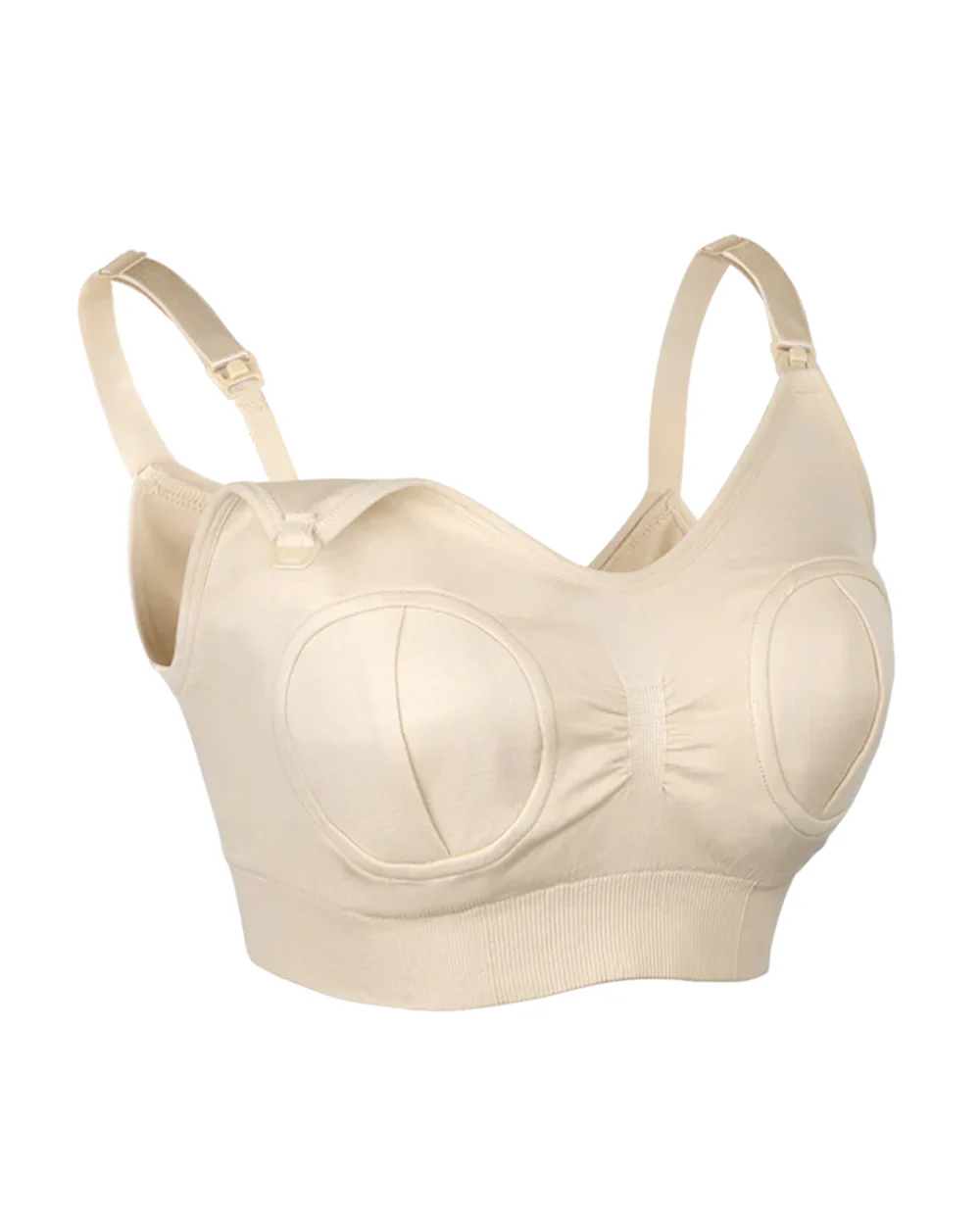 Haakaa Hands-Free Pumping & Nursing Bra-Soft and wireless-Front Clasps-Full Coverage-Black - Image 2