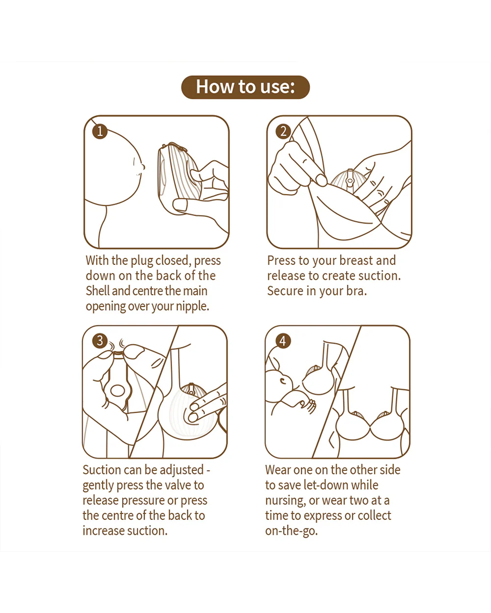 Haakaa Shell Wearable Silicone Breast Pump-100% Medical Grade Silicone-Discreet & Hands-Free Design for Comfortable Expression-BPA & PVC Free-75ml - Image 11