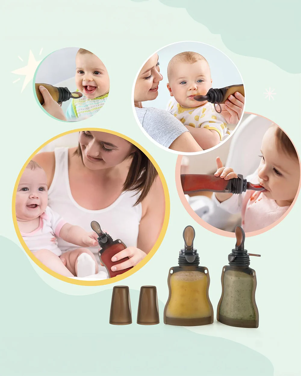 Haakaa Silicone Feeding Spoon Attachment-Feeding Accessories-Compatible With Yummy Food Pouches & Milk Storage Bags-Freezer & Microwave Safe - Image 10