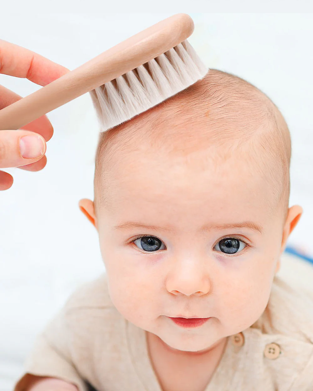 Haakaa Wooden Baby Hair Brush & Comb Set-With Soft Wool Bristles - Image 3