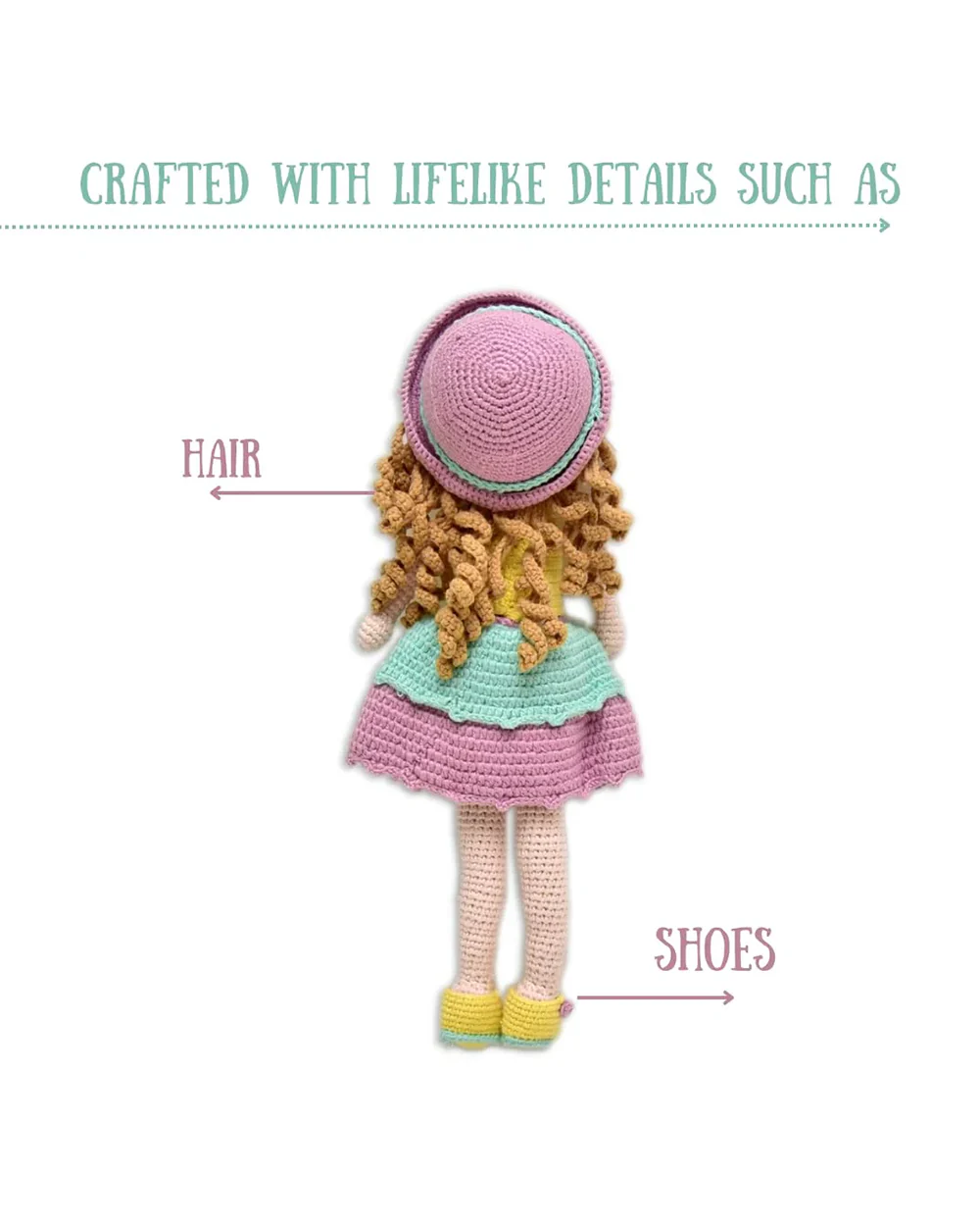 Happy Threads Cecilia Doll Soft Toy-Easily Washable-Plush Cuddly Toy For Newborn - Image 9