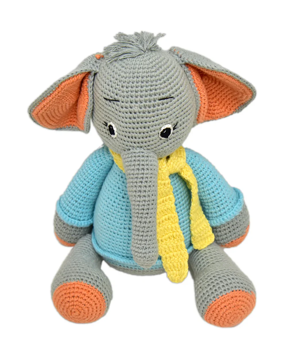 Happy Threads Dusty Elephant Soft Toy-Easily Washable-Plush Cuddly Toy For Newborn - Image 7