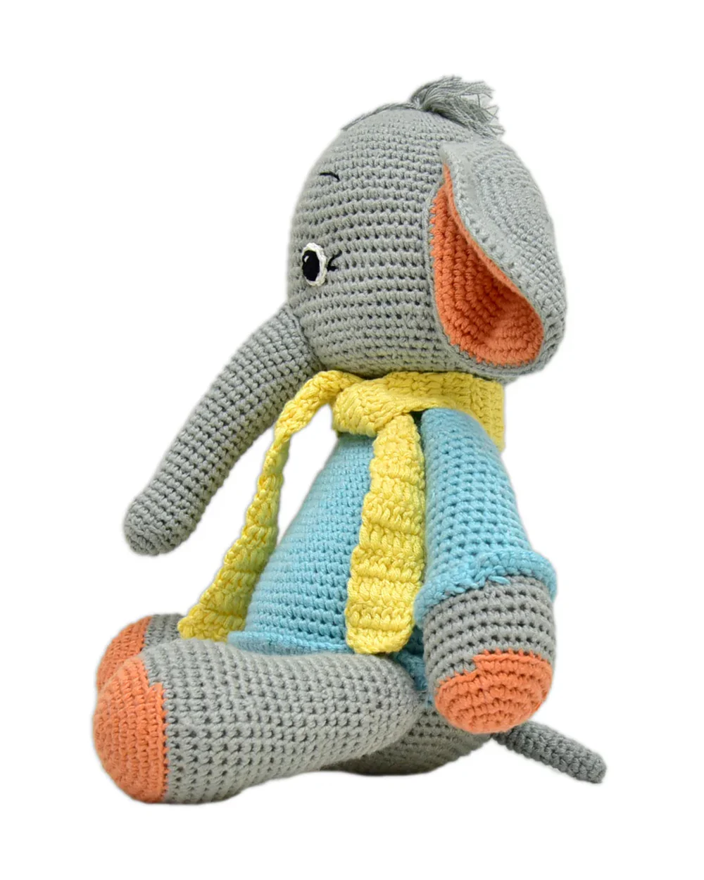 Happy Threads Dusty Elephant Soft Toy-Easily Washable-Plush Cuddly Toy For Newborn - Image 9