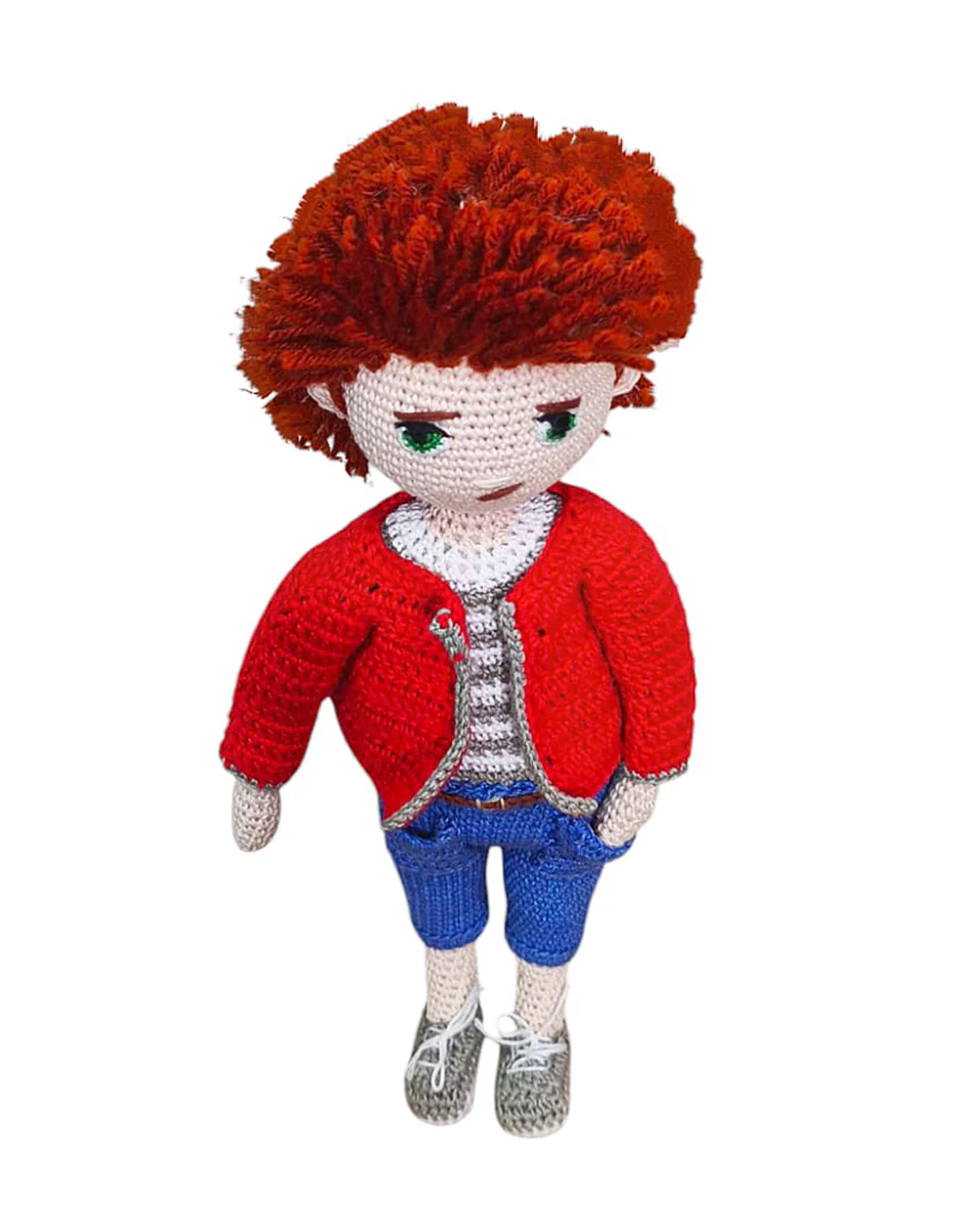 Happy Threads Jack Crochet Boy Doll-Handcrafted-Easily Washable-6M+ - Image 4