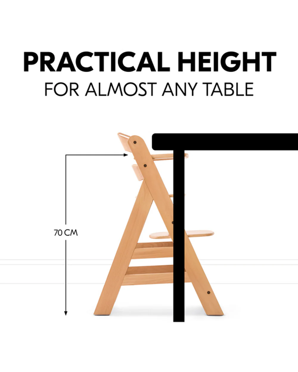 Hauck Alpha+B Baby High Chair-Made from European Beech Wood-Ergonomic Design-6M+ (Upto 90Kg)-Natural - Image 8