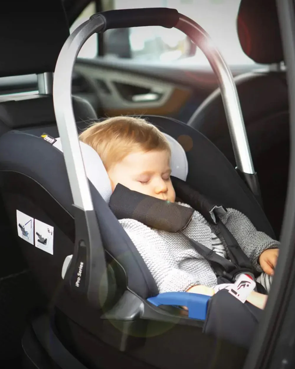 Hauck iPro Baby Car Seat-Rear Facing-With Side Impact Protection-For 0 to 9M (Upto 13Kg)-Denim - Image 6