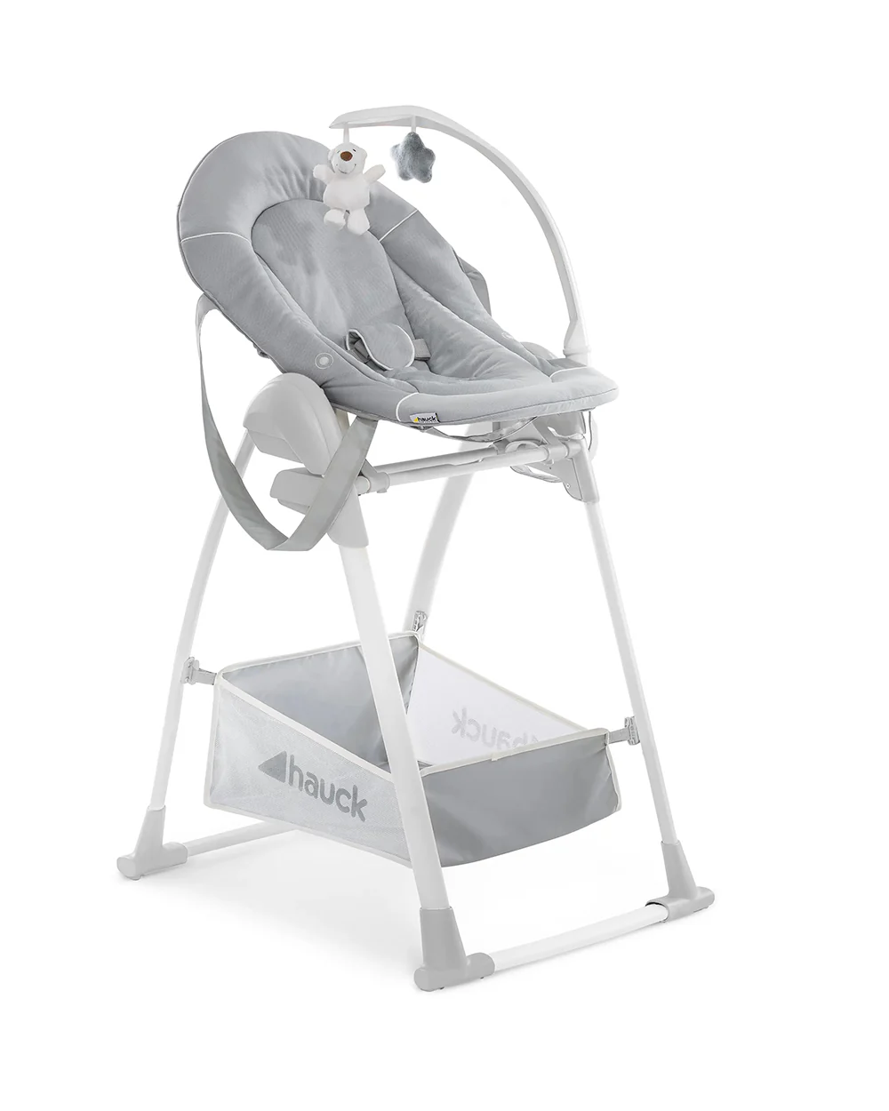 Hauck Sit N Relax 3in1 Baby High Chair-Feeding Chair, Bouncer & Toddler Seat-Adjustable and Removable Food Tray-For 0 to 3Y (Upto 15Kg)-Grey - Image 3