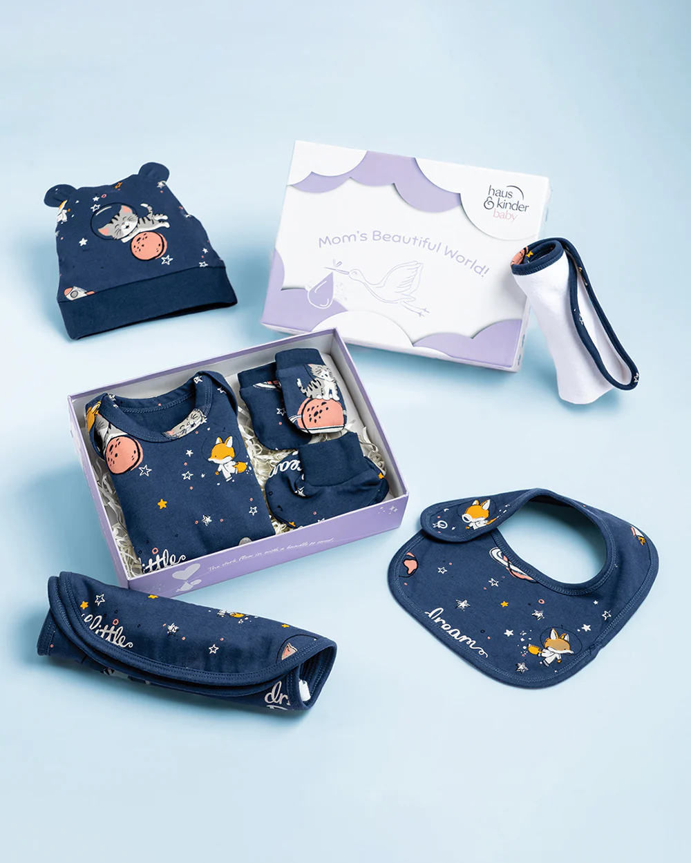 Haus & Kinder Adorable Space walk Attire Gift Set-Pack of 7-Gift For Baby Shower & Baby Birthday - Image 3