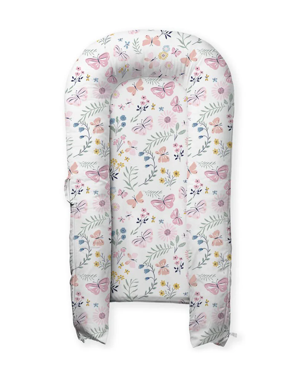 Haus & Kinder Baby Sleeping Nest-Baby Gadda Set-Butterfly Garden-100% Cotton  Muslin-Pink-For Infants - Image 5