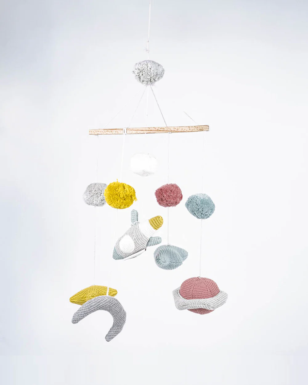 Haus & Kinder Constellation Cot Mobile-Wooden Crib With Cotton Hangings-For Playtime & Baby Crib Decoration-0M+ - Image 5