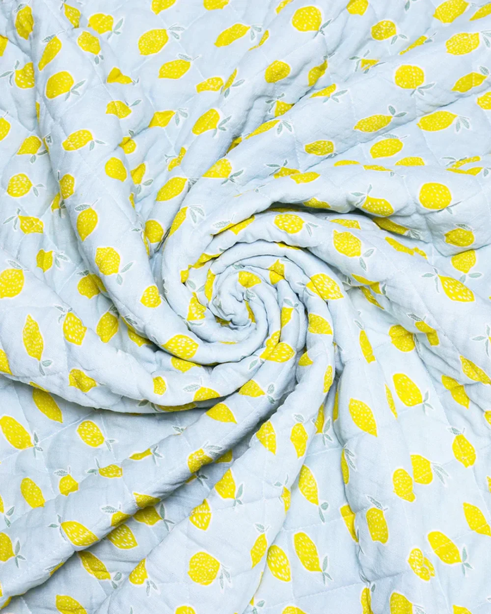 Haus & Kinder Fruit & Brute Reversible Quilt-Blue & Yellow-100% Cotton  Muslin-For Infants - Image 8